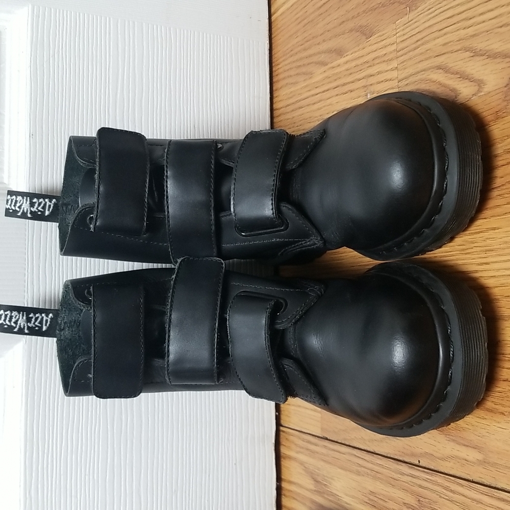 Rare Dr Martens Coralia Velcro Boots Gem